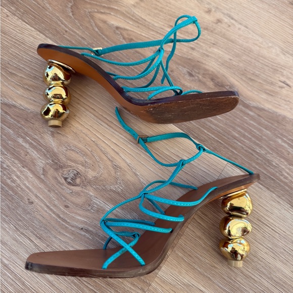 cult gaia Shoes - Cult Gaia Soleil Strappy Leather Sandals